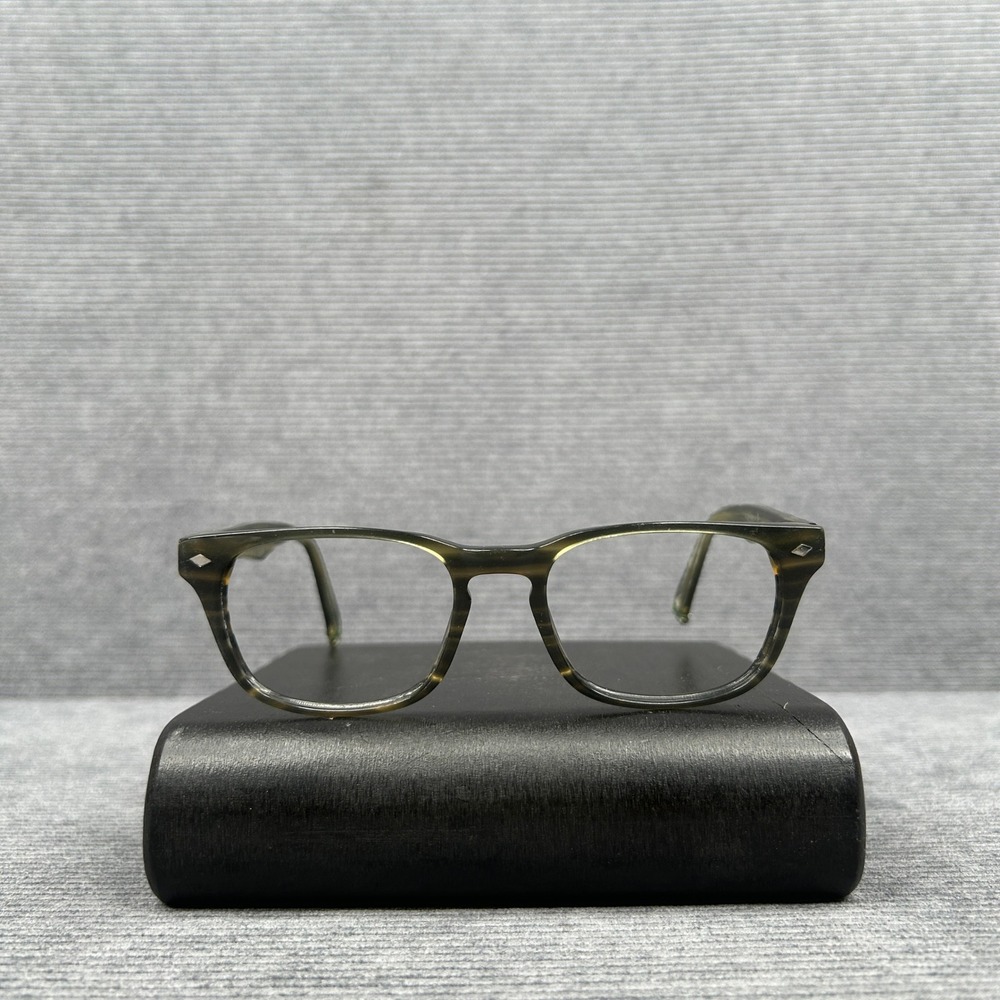 English Laundry Curtis Ash Green Woodgrain Rectangular Y2k Eyeglasses 50-19-140